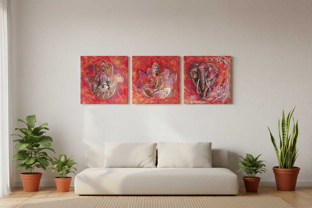 “Red Elephant” on Canvas