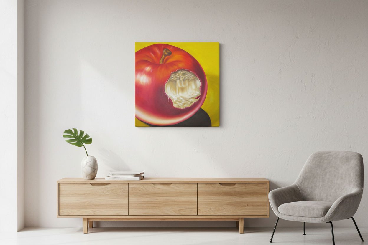 The Seed Red Apple Wall Mockup